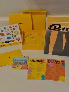BTS Butter Album CD (Cream Edition) K-Pop w/ Stickers Photos Poster & More